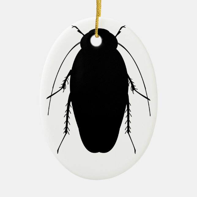 Roach Illustration Ceramic Ornament (Front)