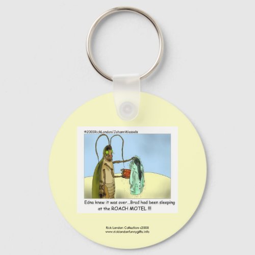 Roach Motel Funny Cartoon Key Chain