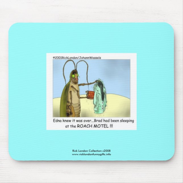 Roach Motel Funny Cartoon Mouse Pad (Front)