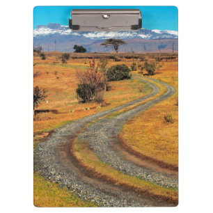Road And Snow-Capped Cathedral Range, Champagne Clipboard