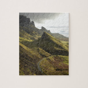 Road ascending The Quiraing, Isle of Skye, Jigsaw Puzzle