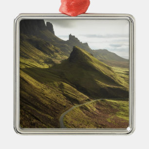 Road ascending The Quiraing, Isle of Skye, Metal Ornament
