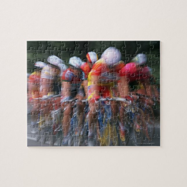 Road bicycle racing jigsaw puzzle (Horizontal)