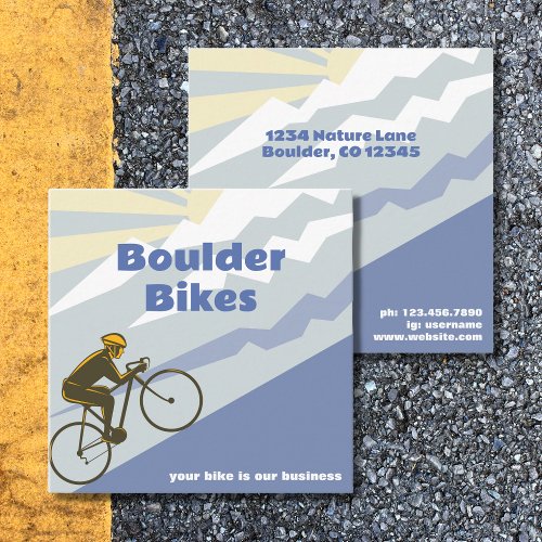 Road Bike _ Bike Shop _ Bike Repair Square Business Card