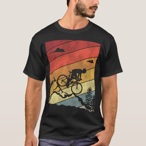 Road Bike Biking Cycling Road Bike Retro Retro T_Shirt