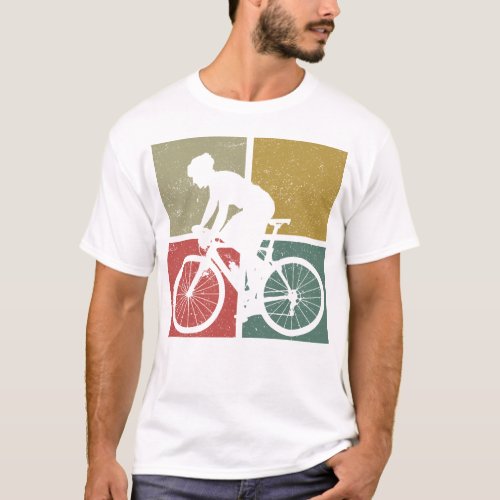 Road Bike Biking Cycling Road Bike Retro Retro T_Shirt