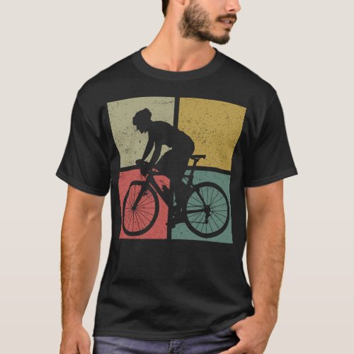 Road Bike Biking Cycling Road Bike Retro Retro T_Shirt