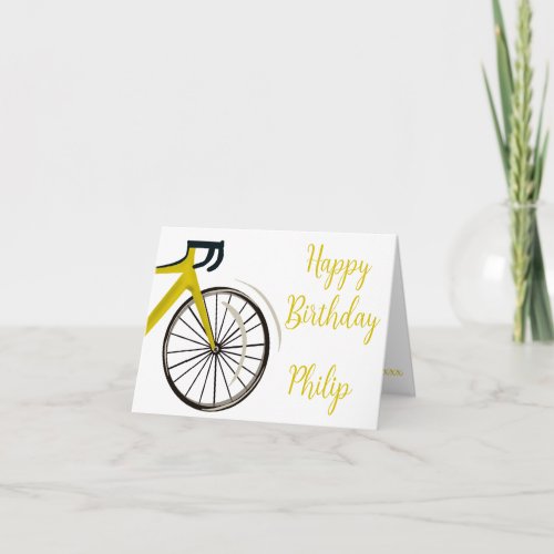Road Bike cyclist Birthday Card