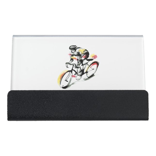 Road bike desk business card holder (Front)