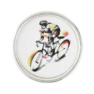 Road bike lapel pin
