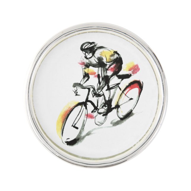 Road bike lapel pin (Front)