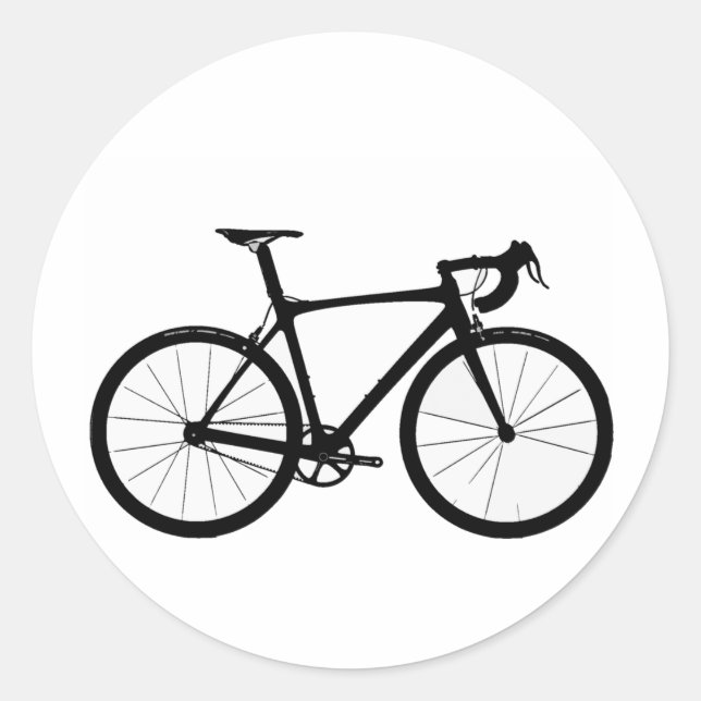 Road Bike Logo Classic Round Sticker (Front)