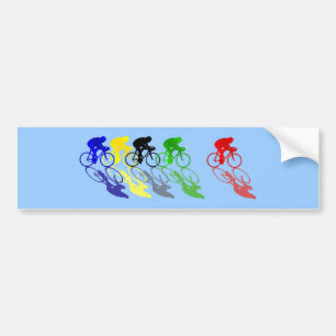 Road Bike Road Racing Cycling Bumper Sticker