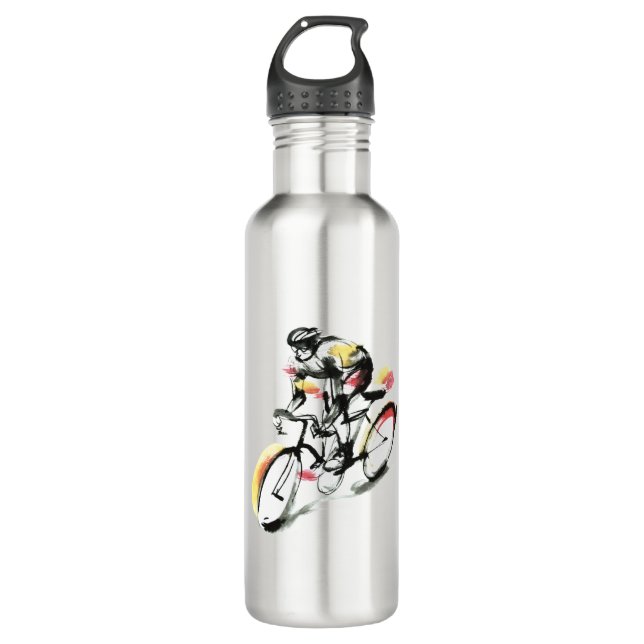 Road bike stainless steel water bottle (Front)