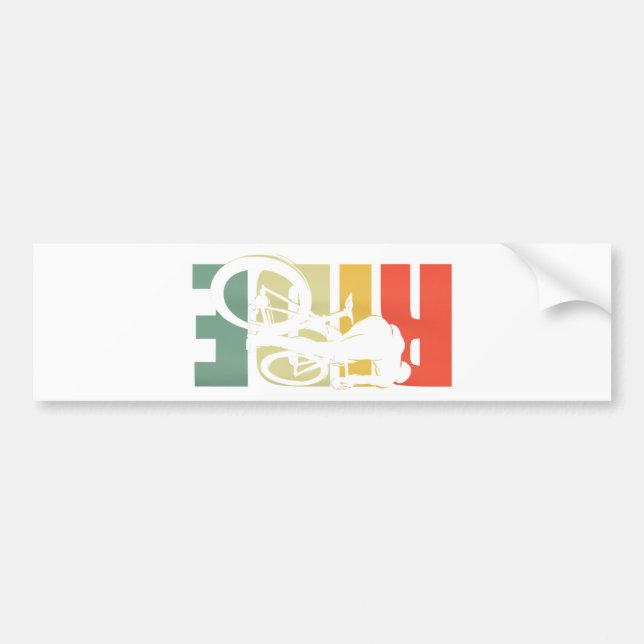 Road Biking Bicycle Cycling Bumper Sticker (Front)