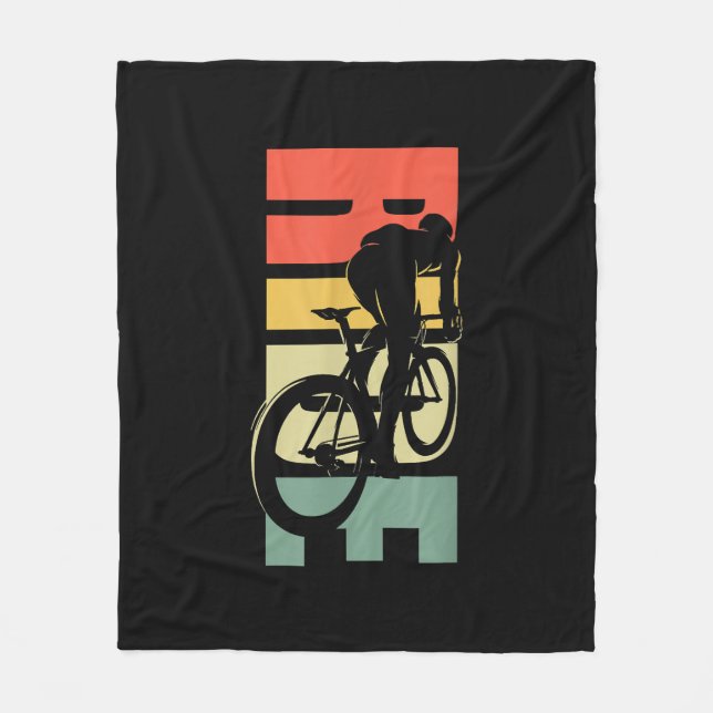 Road Biking Bicycle Cycling Fleece Blanket (Front)