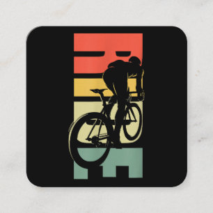 Road Biking Bicycle Cycling Square Business Card