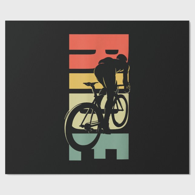 Road Biking Bicycle Cycling Wrapping Paper (Flat)