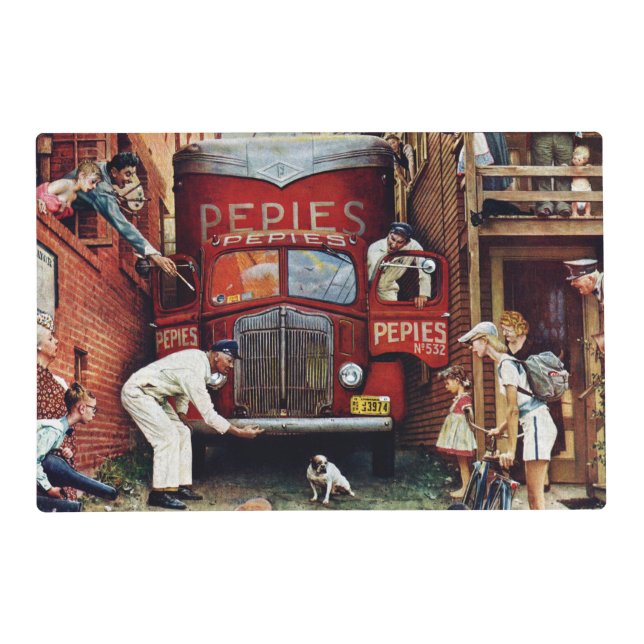 Road Block by Norman Rockwell Placemat (Front)