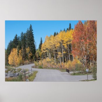 Road By Sunset Lake Poster by bluerabbit at Zazzle