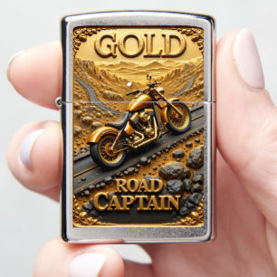 Road Captain Golden Ridge Cruiser Zippo Lighter