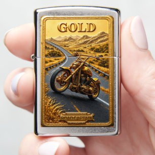Road Captain Scenic Golden Cruiser Zippo Lighter