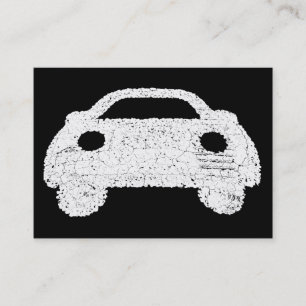 Road Car Symbol - High Contrast Business Card