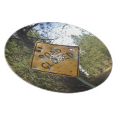 Road Closed Sign Dinner Plate (Right Side)