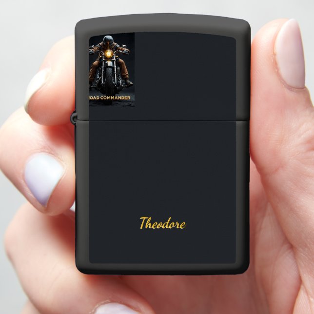 Road Commander Dark Highway Zippo Lighter (In Hand)