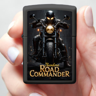 Road Commander Dark Skull Zippo Lighter