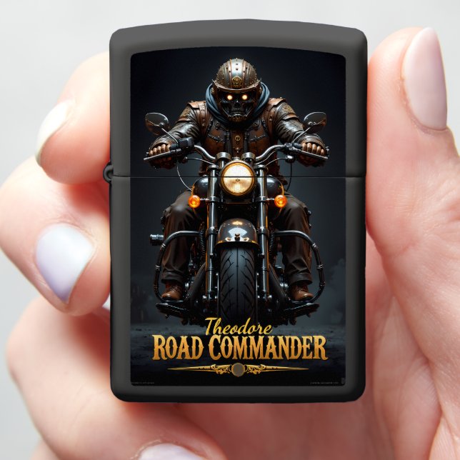 Road Commander Skull Rider Zippo Lighter (In Hand)