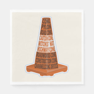 Road Cone Orange Taraffic cone Napkins