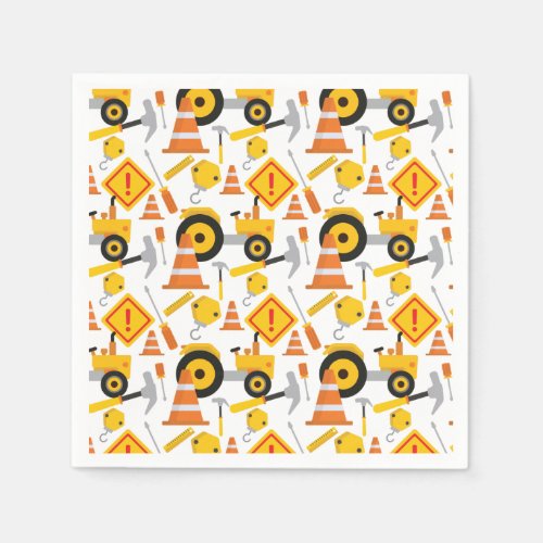 Road Construction Birthday Napkins