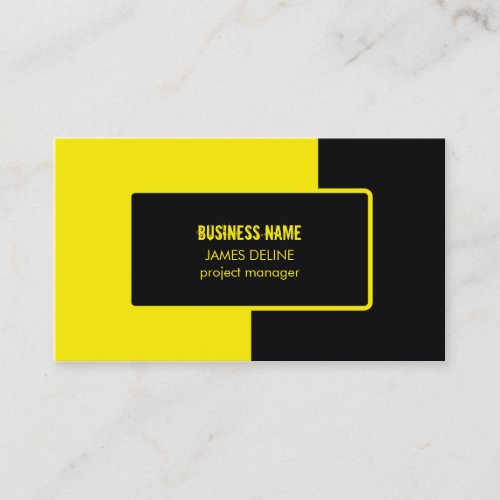 Road Construction Black Yellow Business Card