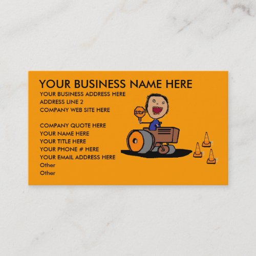 Road Construction Business Card