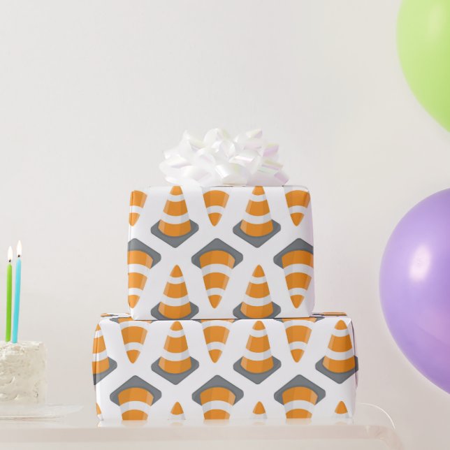 Road Construction cone pattern party paper (Party Gifts)