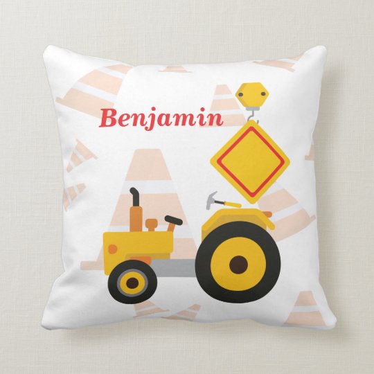 Road Construction vehicle Throw Pillow