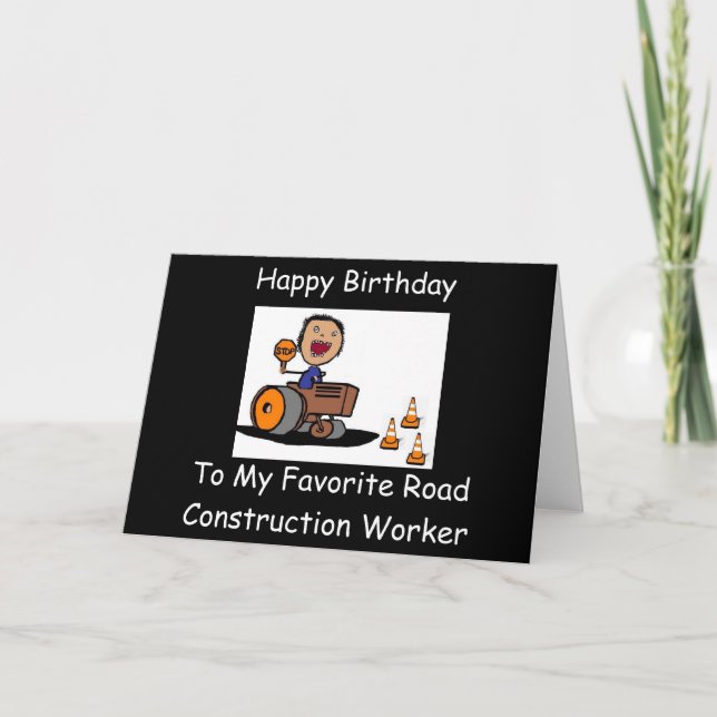 Road Construction Worker Card (Front)