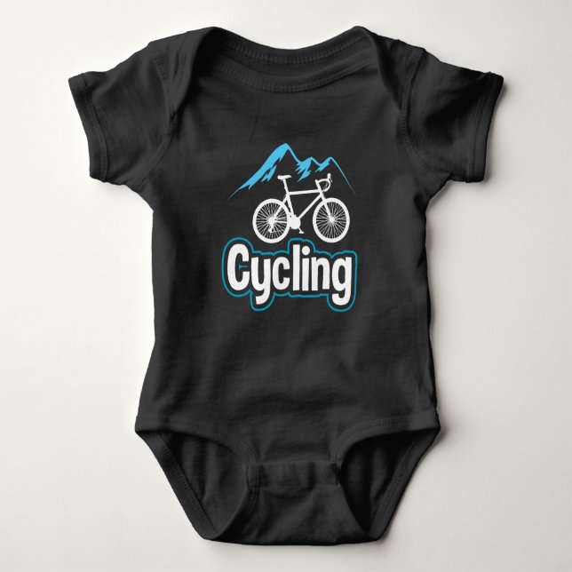 Road Cycling Cyclist Bike Bike Bicycle Baby Bodysuit (Front)