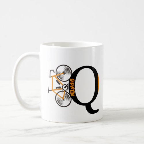 Road cycling letter name  coffee mug