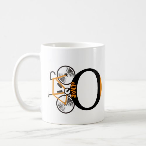 Road cycling letter name  coffee mug