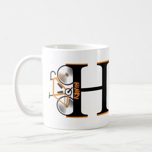 Road cycling letter name  coffee mug