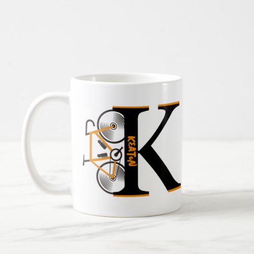 Road cycling letter name  coffee mug