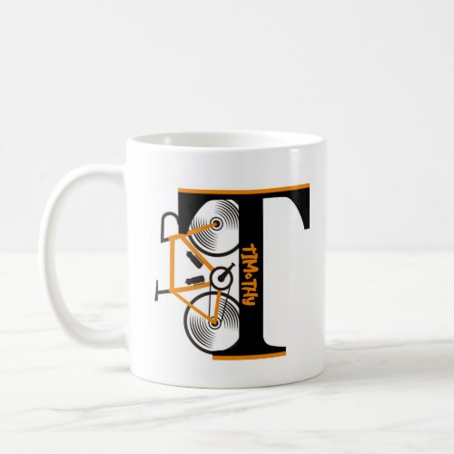 Road cycling letter name  coffee mug