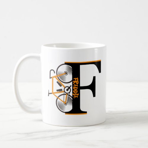 Road cycling letter name  coffee mug