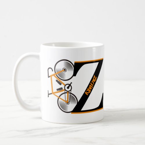 Road cycling letter name  coffee mug