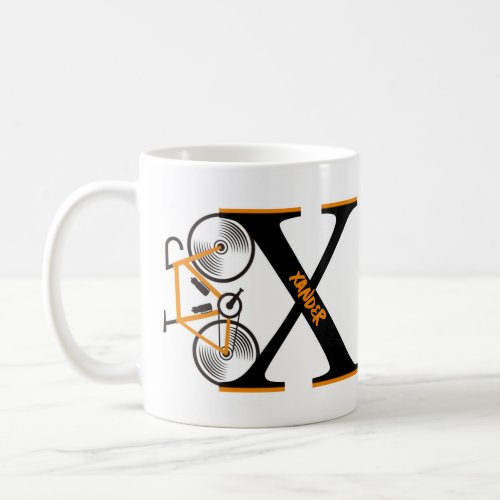 Road cycling letter name  coffee mug