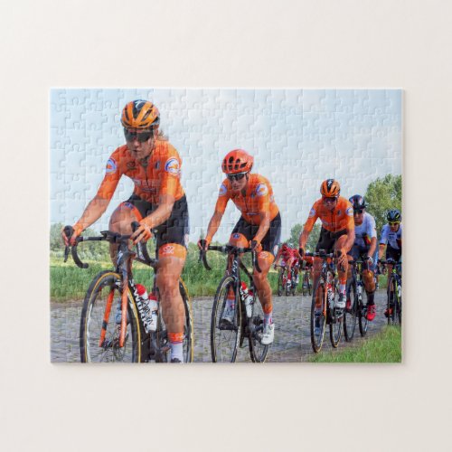 Road Cycling Race in Tour de France Jigsaw Puzzle