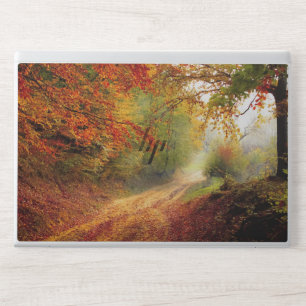 Road Forest Season Autumn Nature HP Laptop Skin