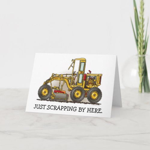 Road Grader Construction Note Card